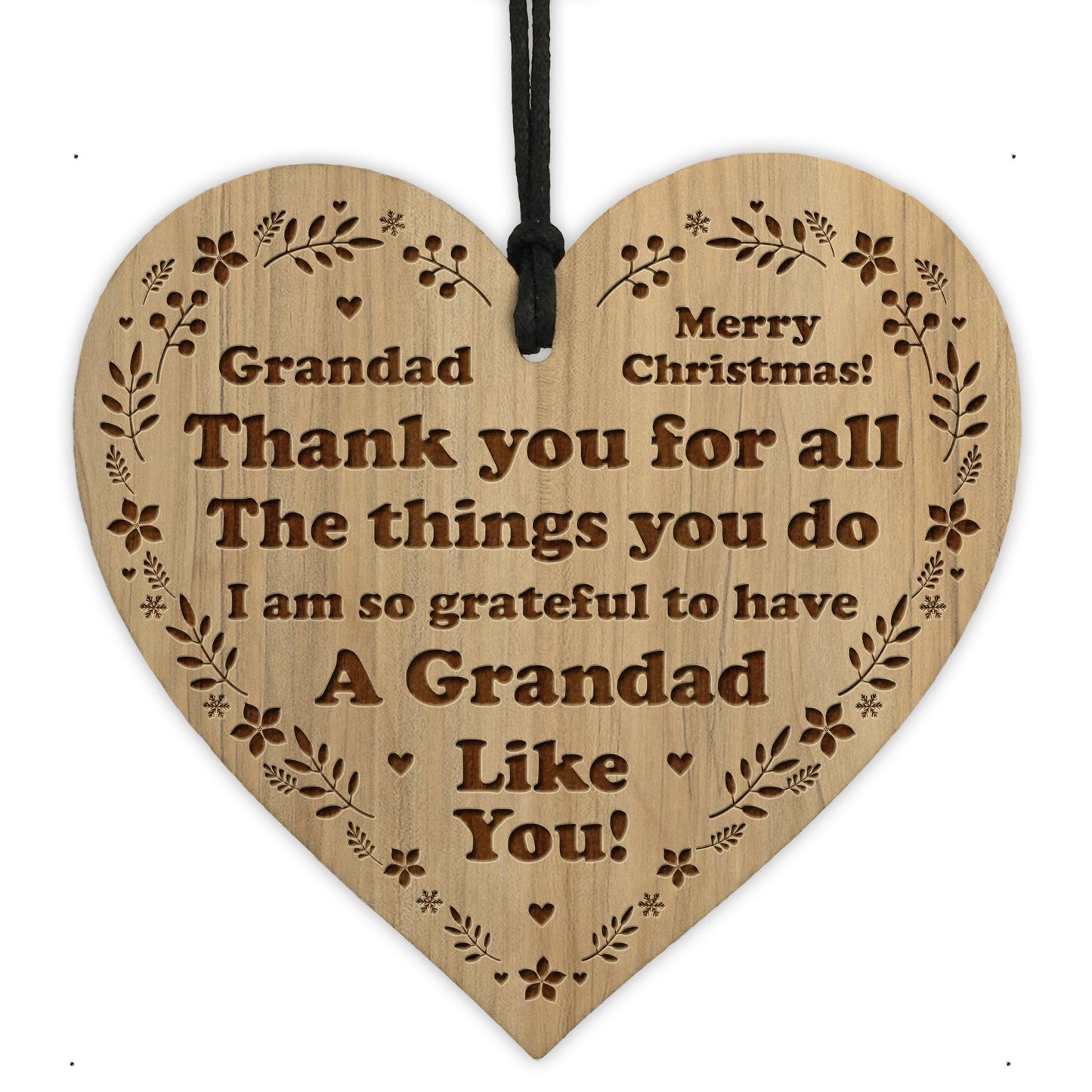 Christmas Gifts For Grandparents Engraved Heart Grandad Gifts