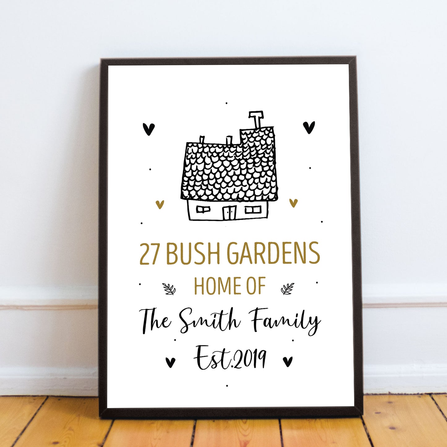 New Home Gift Personalised Home Print Framed Unique Moving Gift