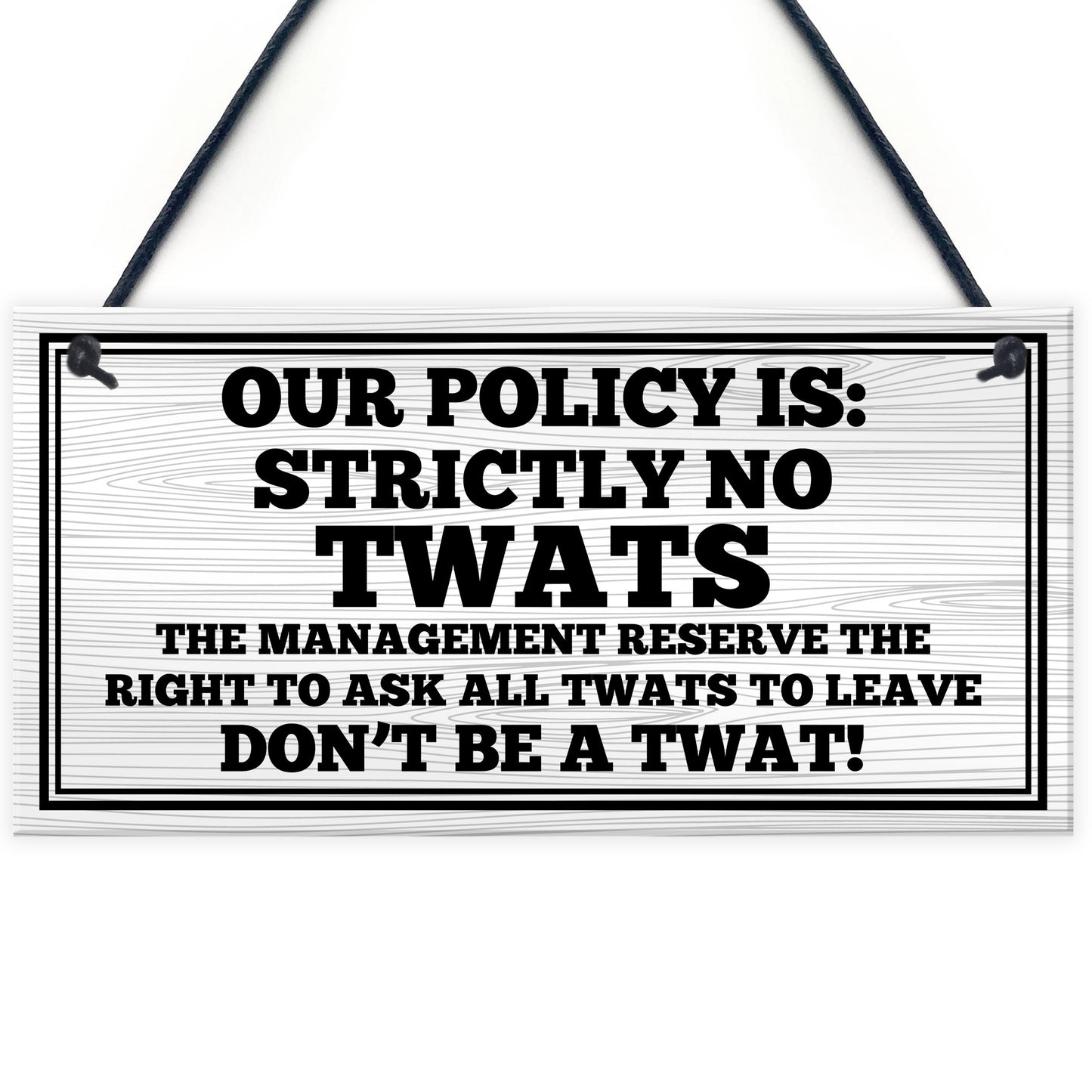 No Twats Man Cave Sign Garage Plaque Bar Signs And Plaques