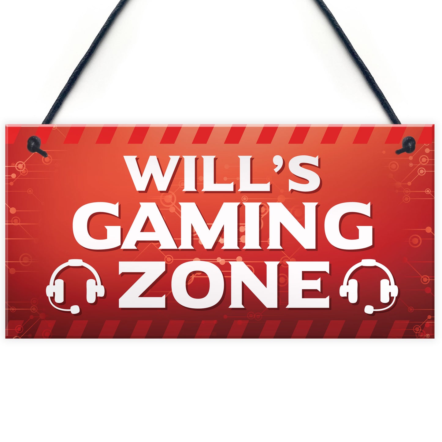 Gaming Zone Personalised Boys Bedroom Sign Novelty Gaming Sign