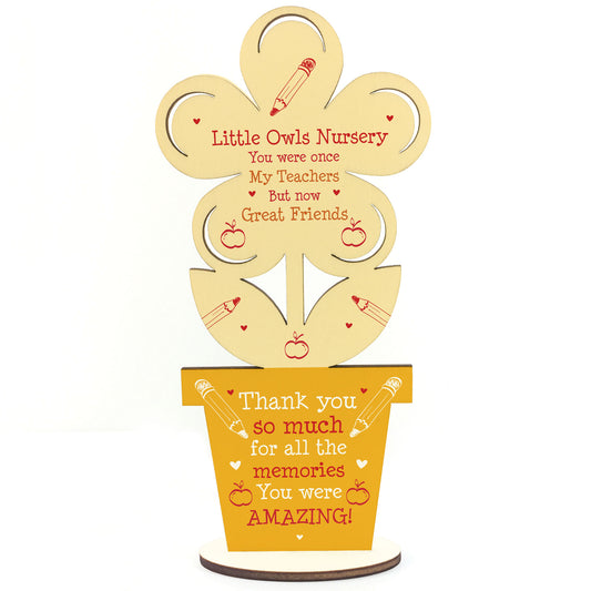 Thank You Gift For Pre School Nursery Personalised Flower