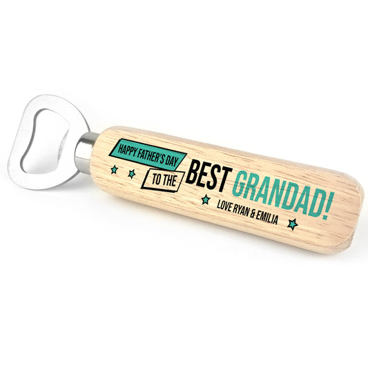 Personalised Fathers Day Gift For Grandad Bottle Opener Novelty