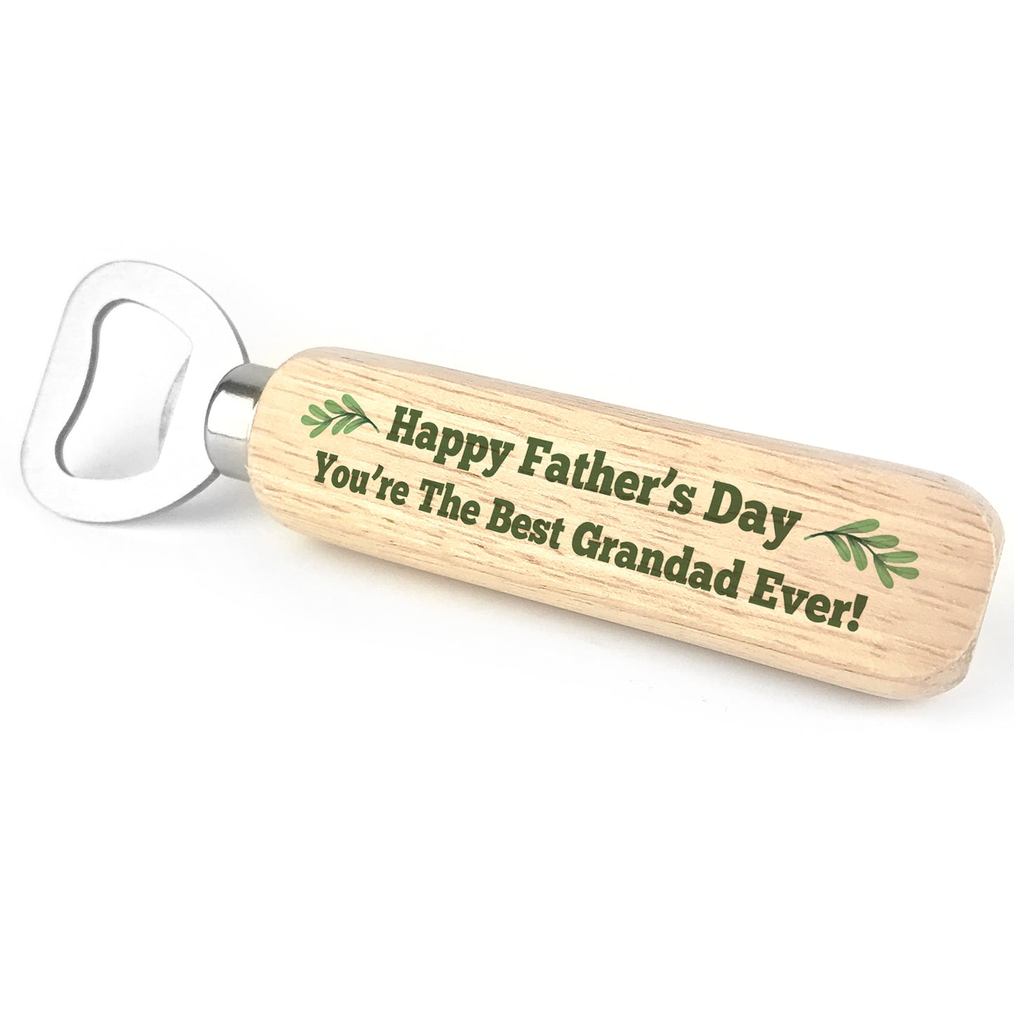 Happy Fathers Day Gift For Grandad Wooden Bottle Opener Gift