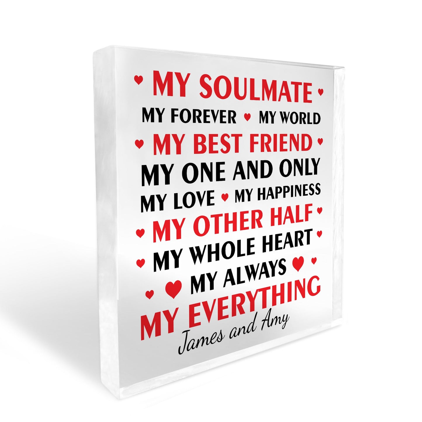 Soulmate Gifts Husband And Wife Gifts Personalised Block