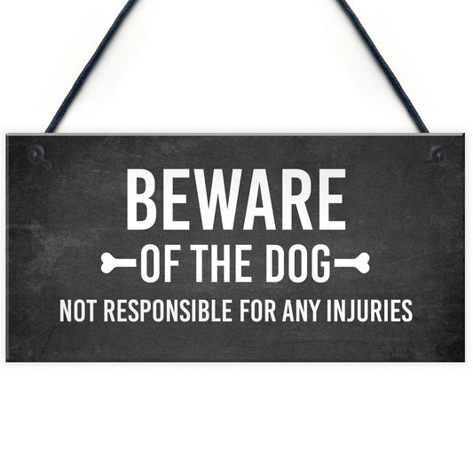 Funny Beware Of The Dog Sign Hanging Plaque Garden Shed Fence