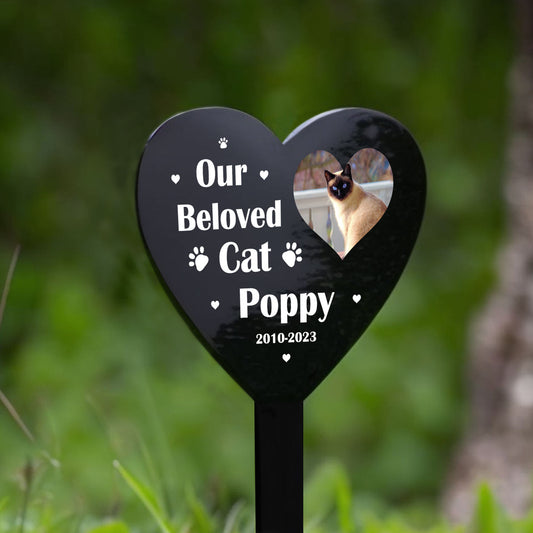 Personalised Cat Memorial Grave Marker Graveside Ornament