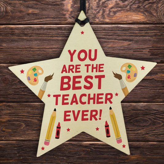 Teacher Gift Wooden Hanging Star Special Thank You Gift