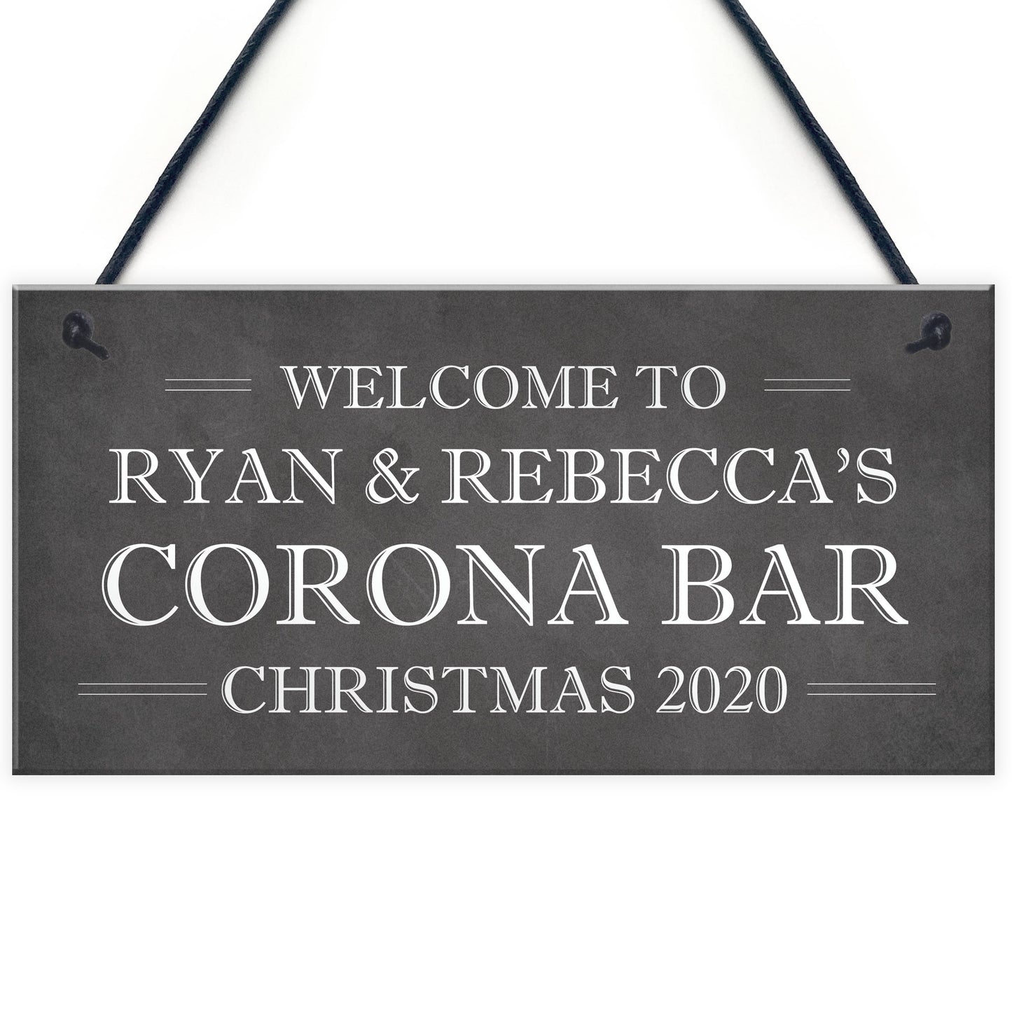 CORONA BAR Sign Personalised Home Bar Pub Sign Lockdown Gift