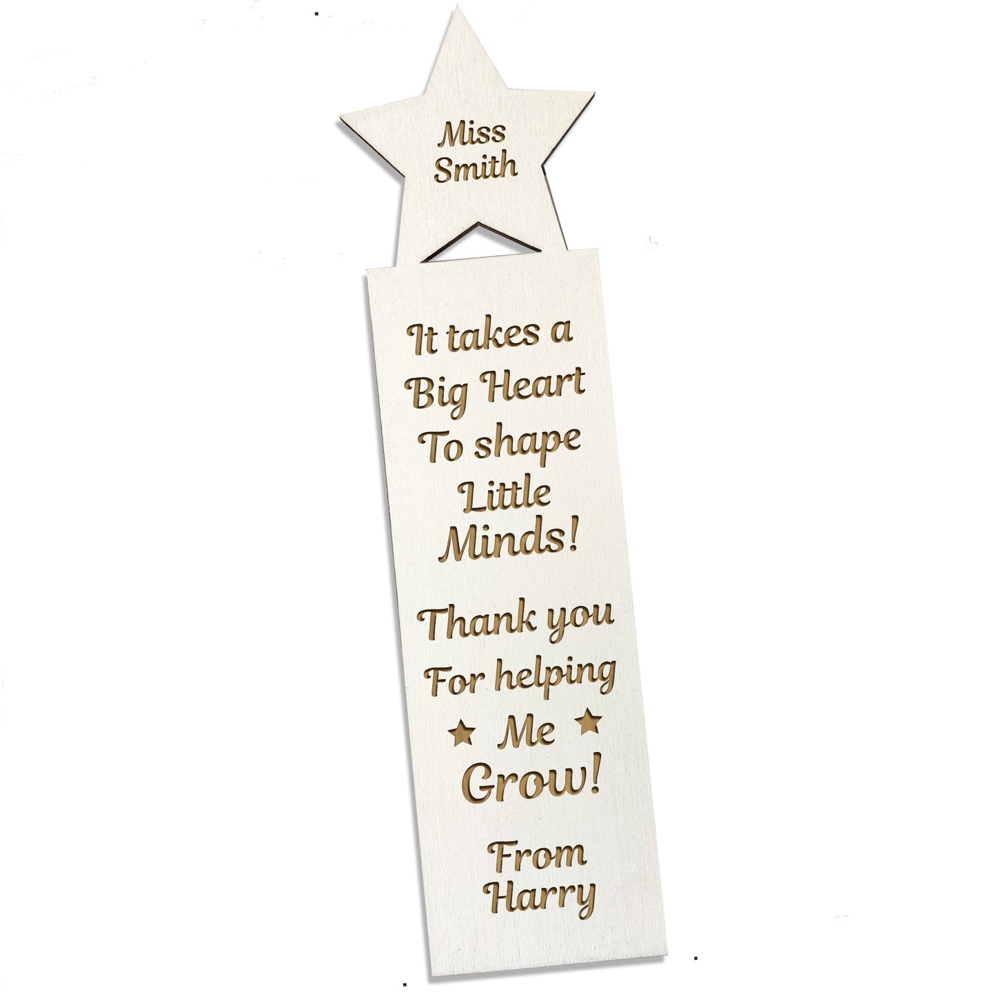 Teacher Thank You Gift Personalised Engraved Bookmark