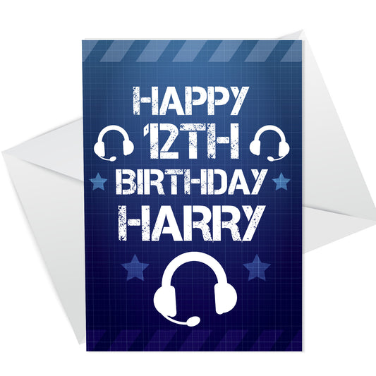 Personalised Birthday Card For GAMER Birthday Card For Son