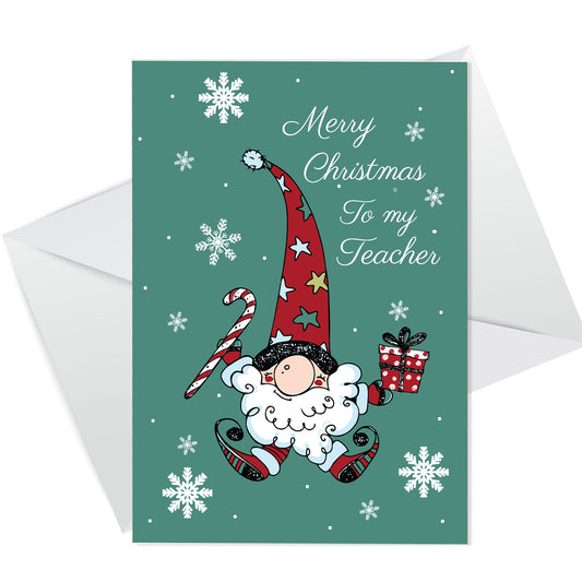 Merry Christmas Card For Teacher Thank You Cards For Teacher