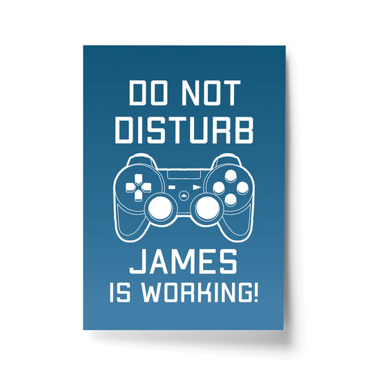 Gaming Poster Personalised Man Cave Boys Bedroom Sign Funny