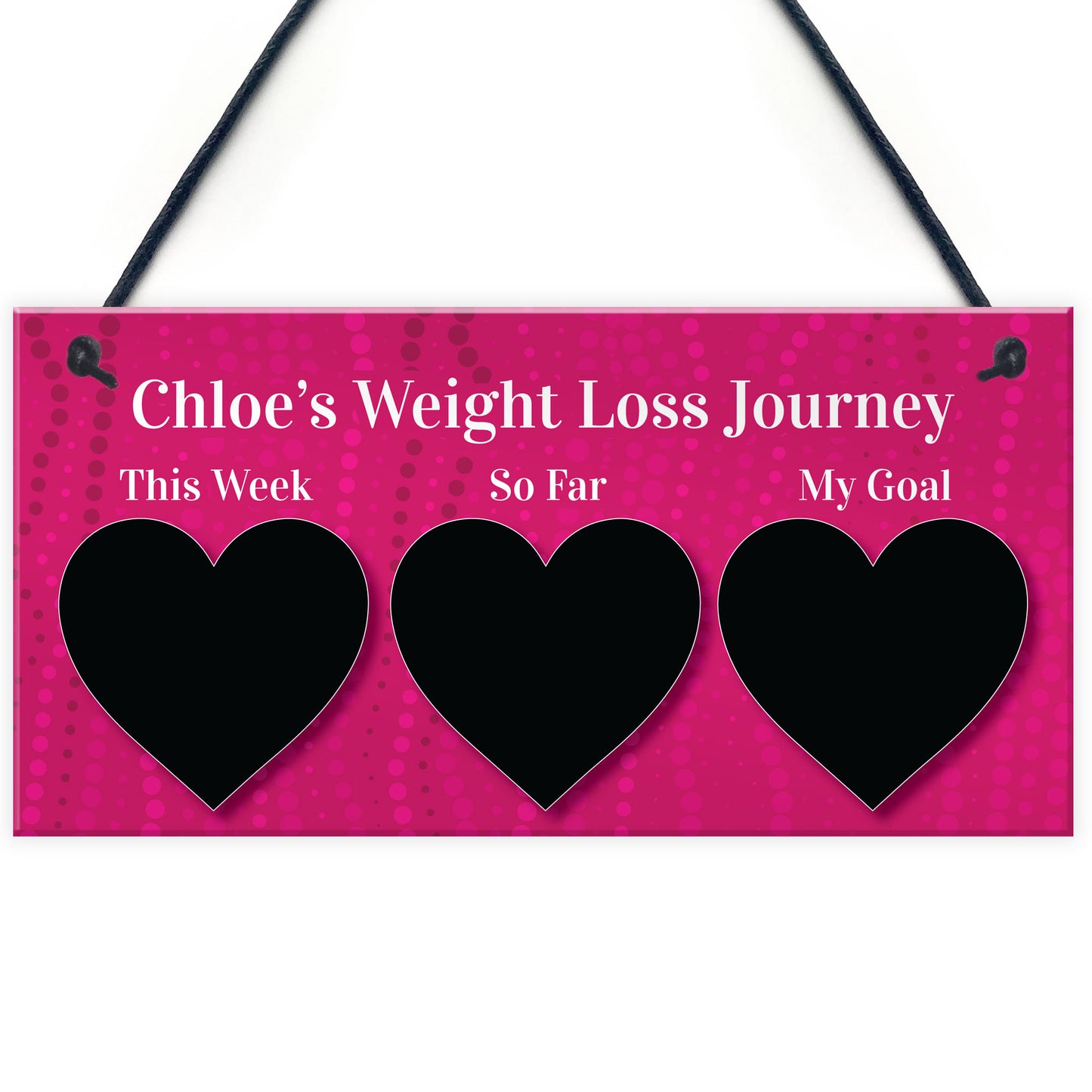 PERSONALISED My Weight Loss Journey Tracker Plaque Dieting