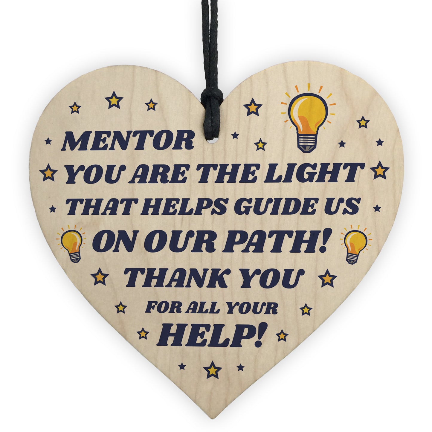 Thank You MENTOR Gift Heart Hanging Sign Friend Teacher Gift