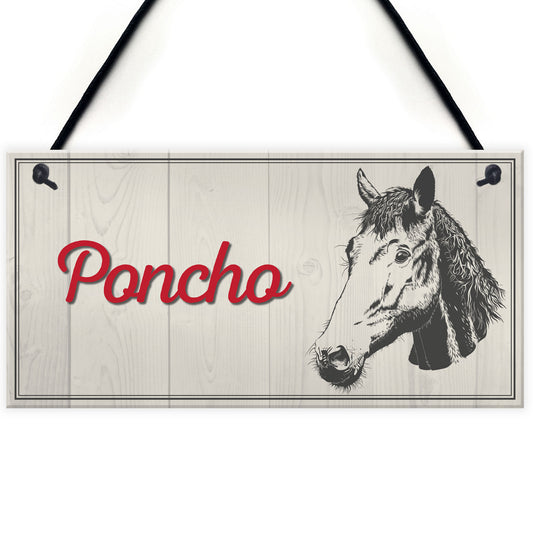 Personalised Horse Pony Name Plate Stable Door Hanging Plaque