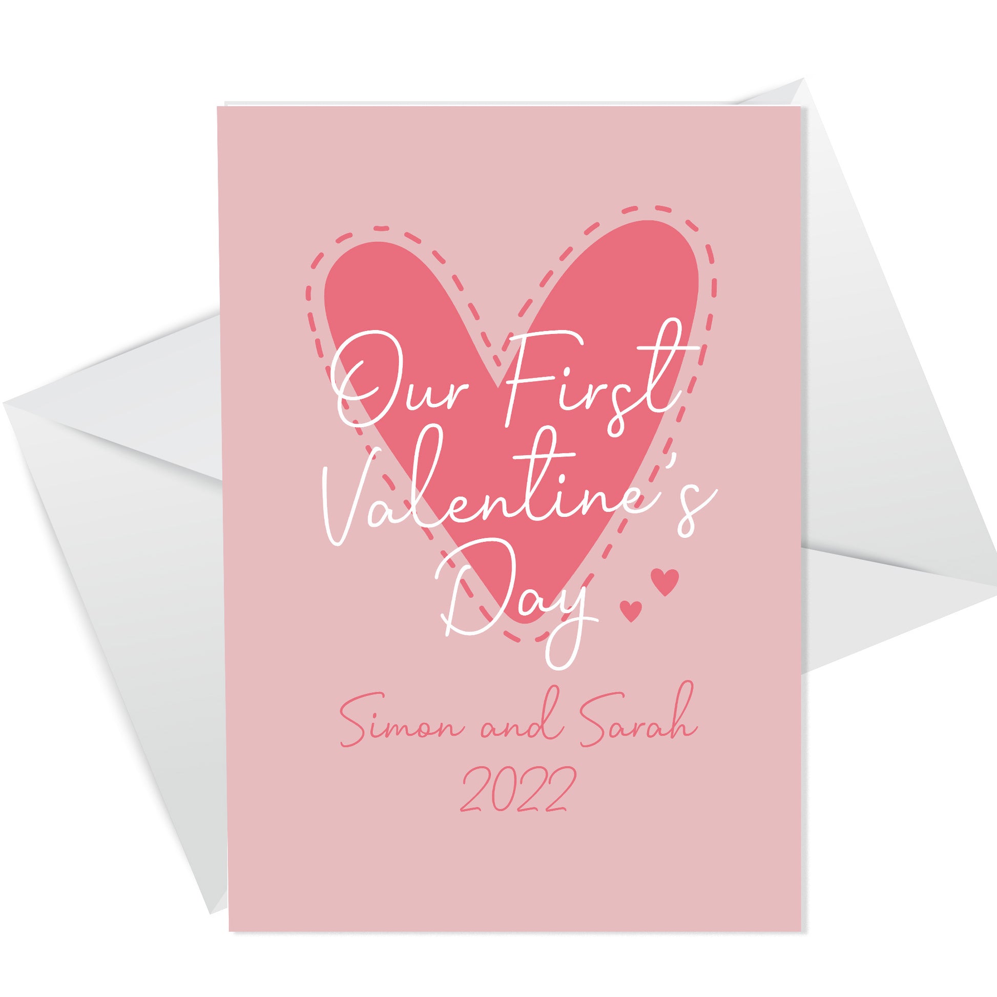 Valentine's Day card, Personalised, for wife special valentine red love  heart