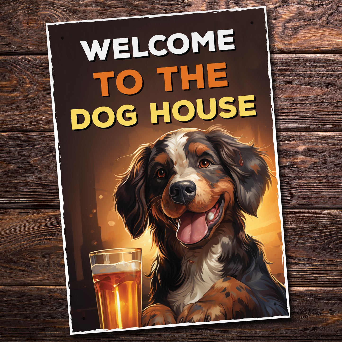 Funny Joke The Dog House Sign For Home Bar Pub Man Cave Hanging