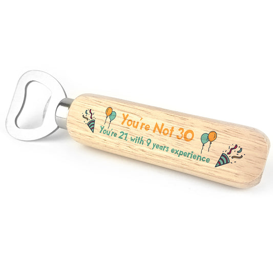 Quirky 30th Birthday Gift For Him Her Bottle Opener Alcohol Gift