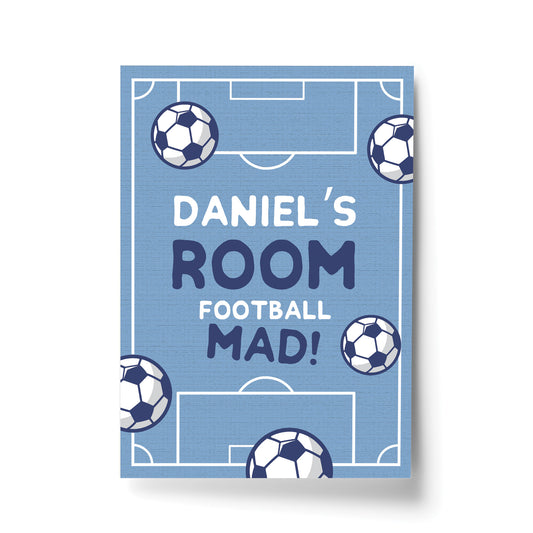 Boys Bedroom Wall Print Personalised Football Gift For Son