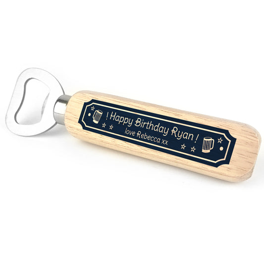 Personalised Novelty Birthday Gift Bottle Opener Gift For Him