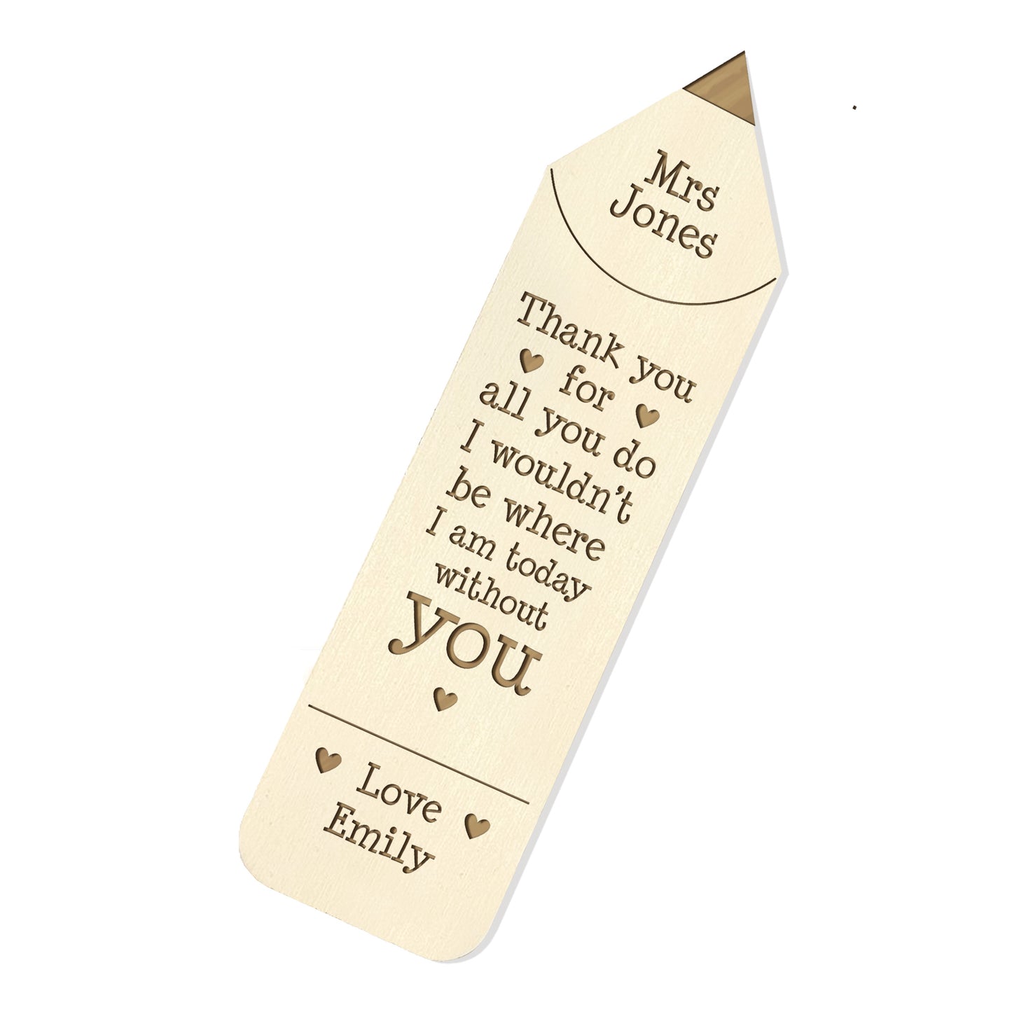 Thank You Gift For Teacher Wood Bookmark Teacher Gifts For Women