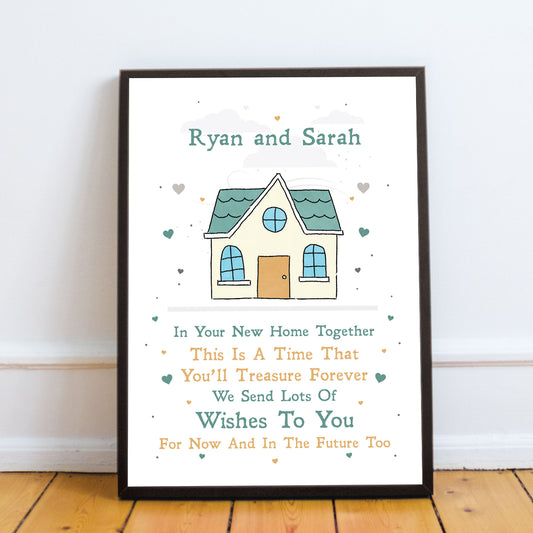 Personalised House Warming Gift First Home Gift Framed Print