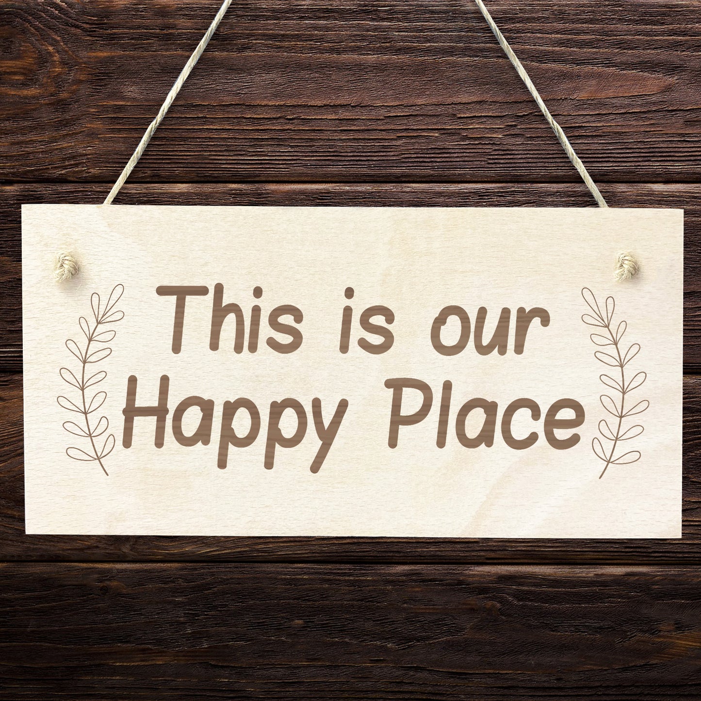 Garden Signs And Plaques Wood Sign Happy Place Sign For Shed