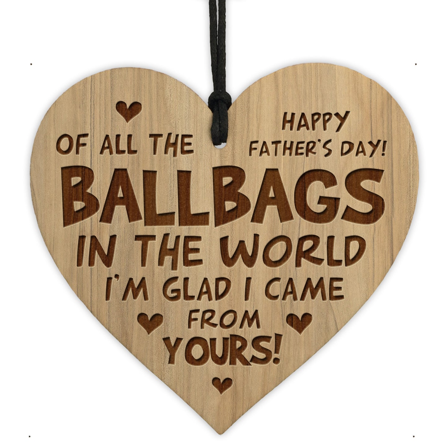 Funny Rude Fathers Day Gift For Dad Engraved Heart Joke Dad Gift