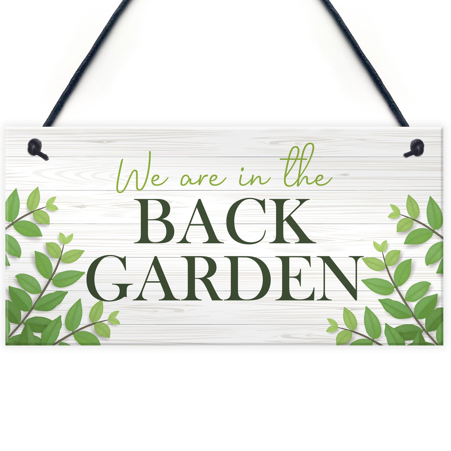 Back Garden Signs Hanging Door Wall Plaque Welcome Sign