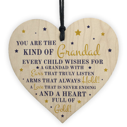 Grandad Gifts Heart Fathers Day Gift Thank You Grandparent Gift