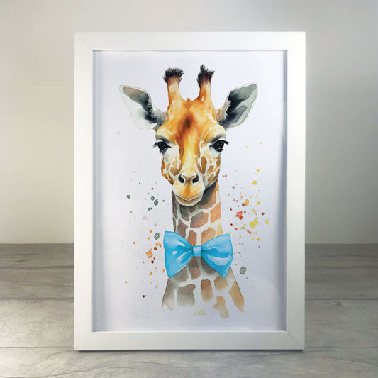 Safari Animals Boys Nursery Bedroom Prints Personalised Name