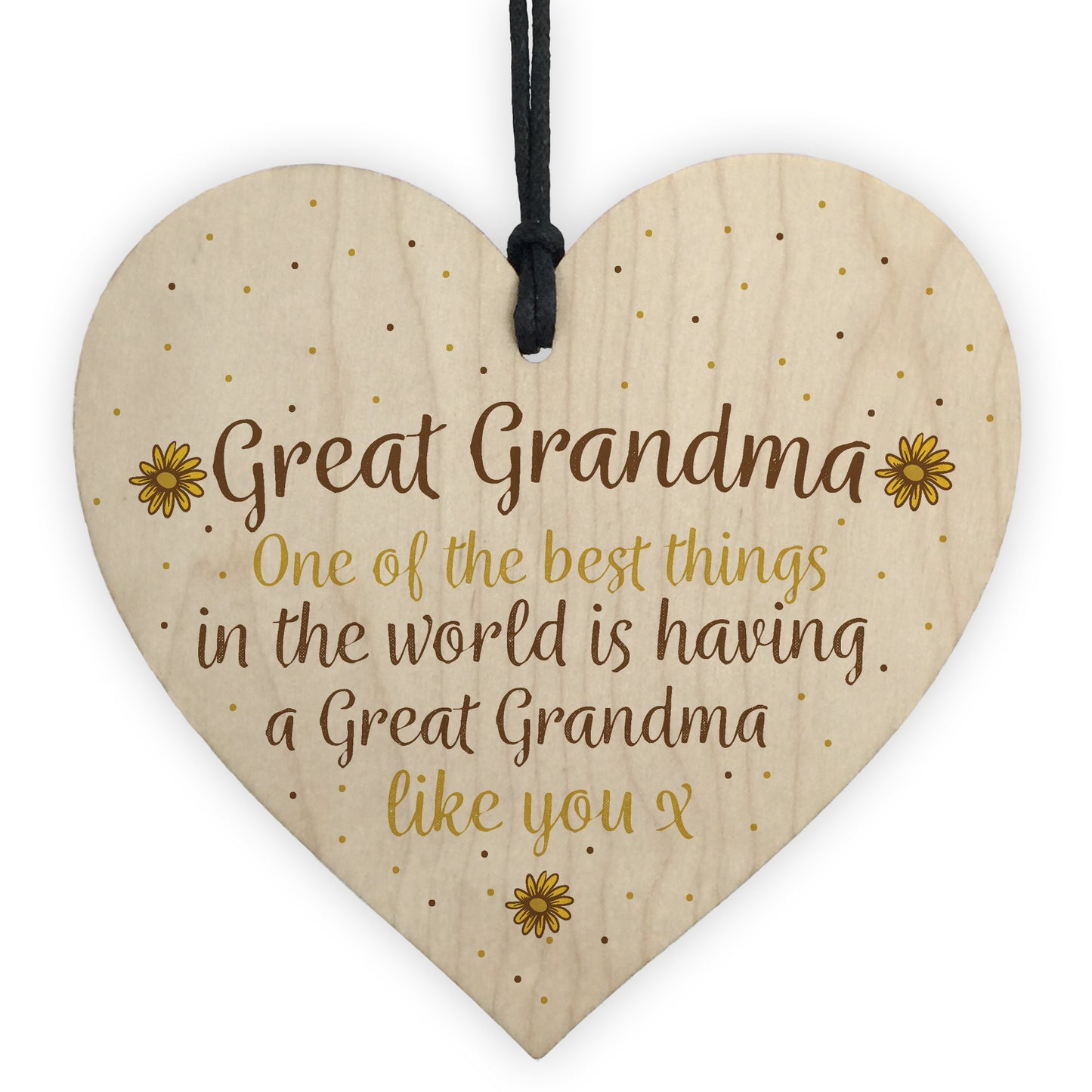 Great Grandma Gift Wooden Heart Granparent Birthday Gift For Her