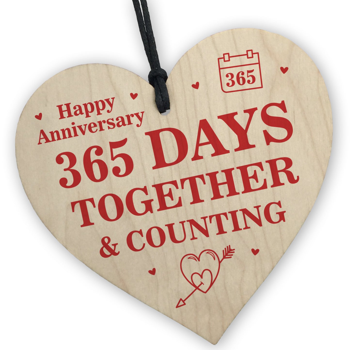 1st Anniversary Gift Wood Sign Keepsake 365 Days Wife Husband