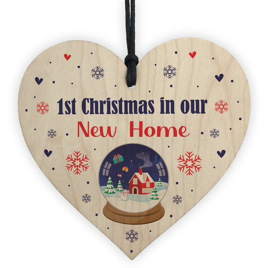 1st First Christmas In New Home Wooden Heart Christmas Gifts