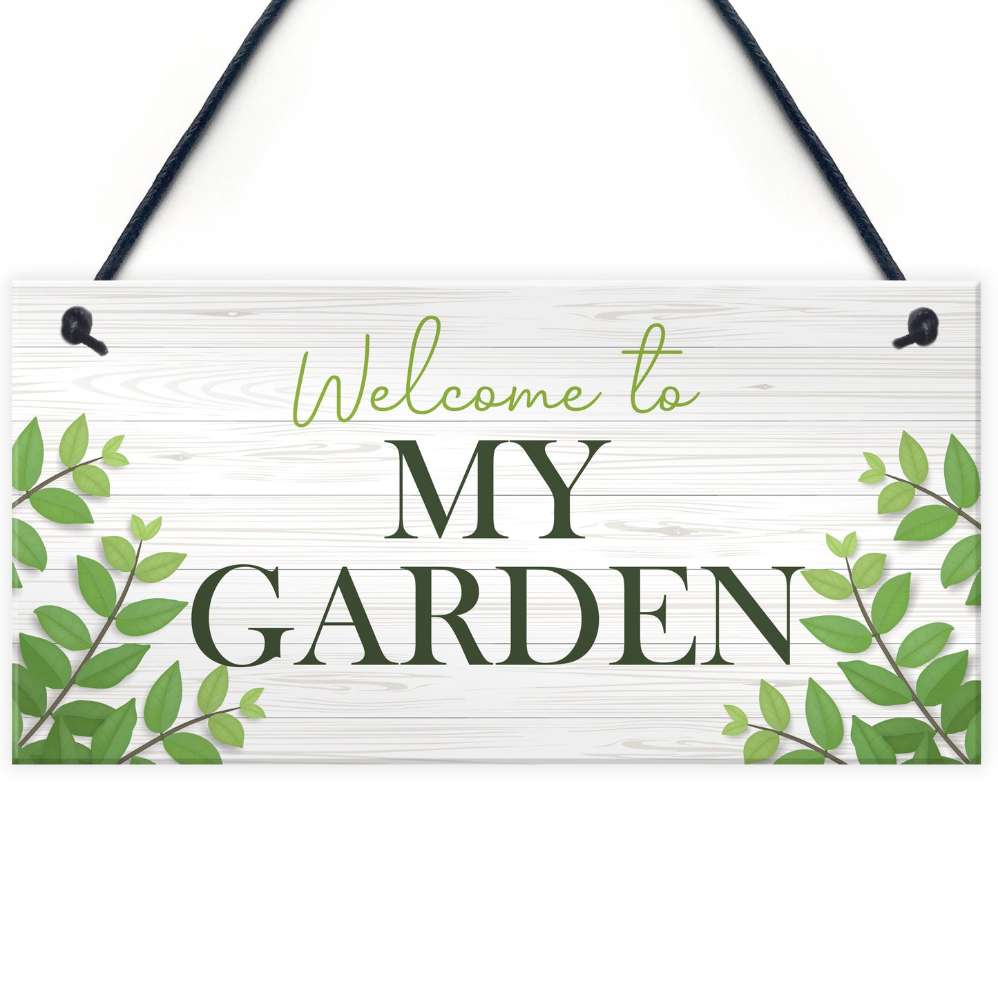 Garden Signs Welcome Plaque Hanging Summerhouse Garden Shed