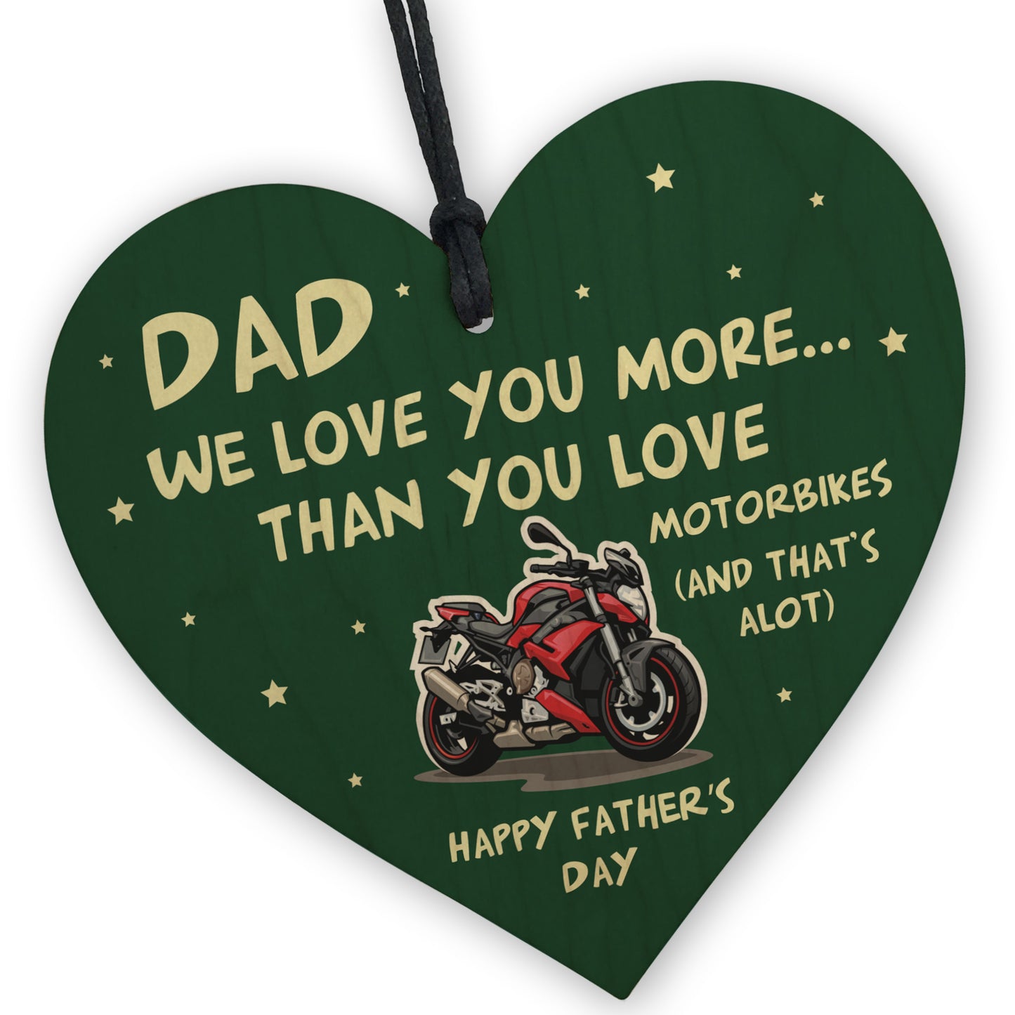 Funny Fathers Day Gift For Dad Biker Motorbike Sign Love You