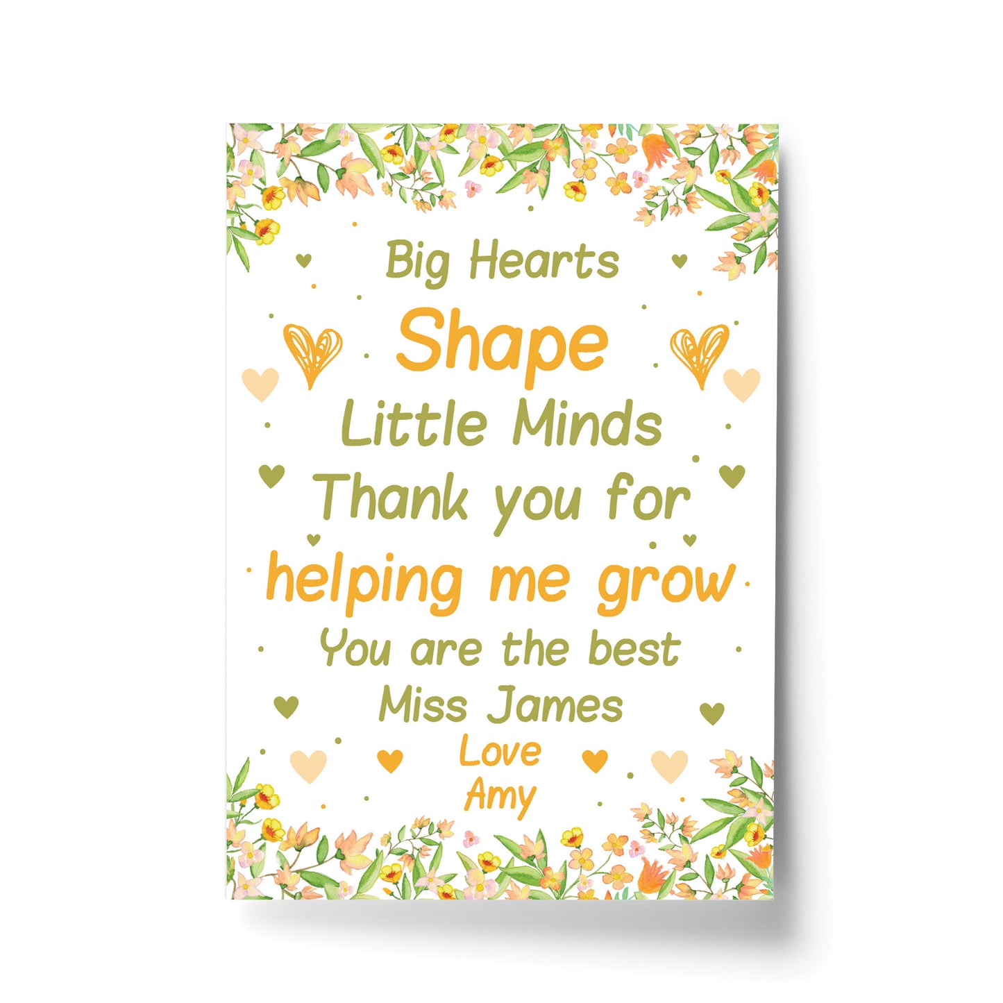 Personalised Thank You Gift Nursery Preschool Teacher Assistant