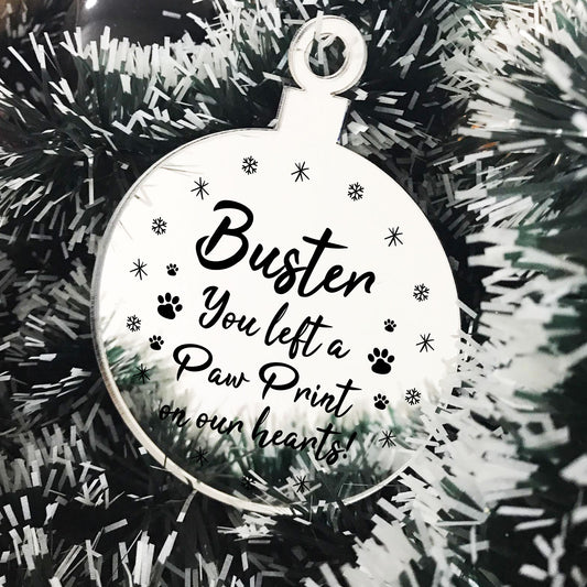 Personalised Dog Cat Pet Memorial Gift Engraved Christmas Decor