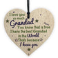 Grandad Gifts Birthday From Grandchildren Wooden Heart Sign Gift