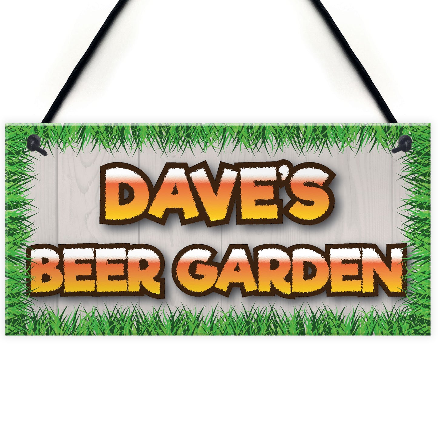 Personalised Beer Garden Alcohol Man Cave Gift Hanging Plaque