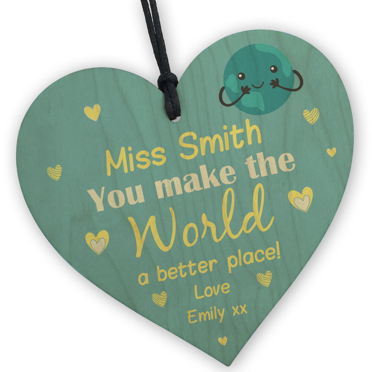 Personalised Teacher Gifts World A Better Place Thank You School