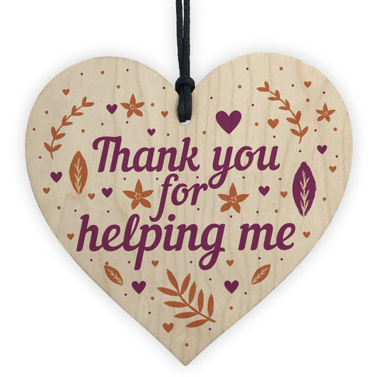 Perfect Thank You Gift For Friend Teacher Colleague Wooden Heart