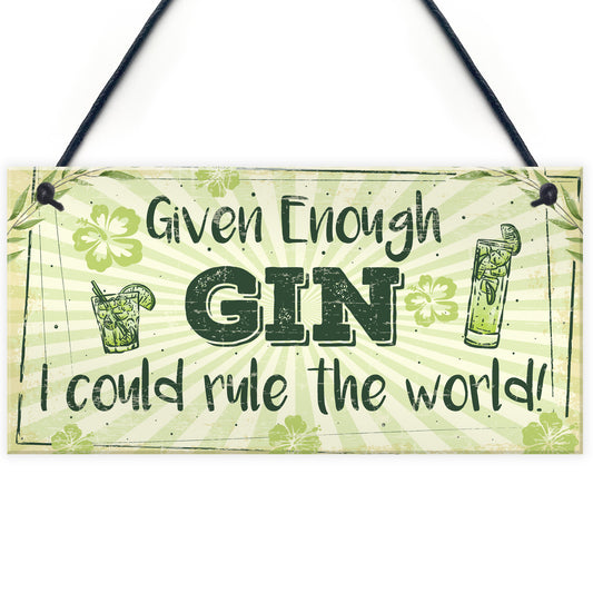 Funny Gin Sign Gin And Tonic Gift Man Cave Home Bar Kitchen Sign