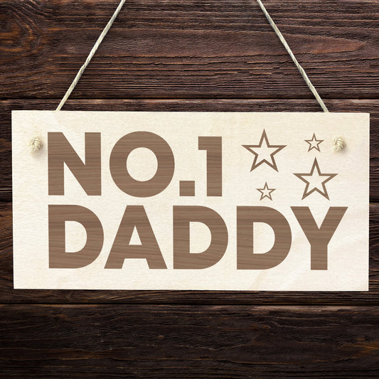 Fathers Day Gift For Daddy Wood Hanging Sign Daddy Birthday Gift