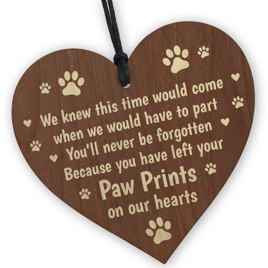 Dog Sign Pet Memorial Wooden Christmas Tree Decoration Bauble