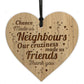 New Home Gift Friendship Sign Engraved Heart Neighbour Gift