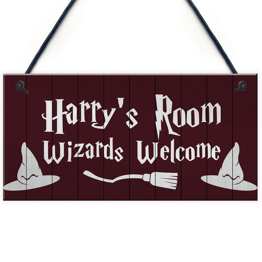 PERSONALISED Bedroom Sign Wizards Welcome Wizard Theme