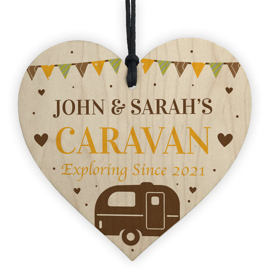 Personalised Caravan Decor Hanging Door Plaque Retirement Gift