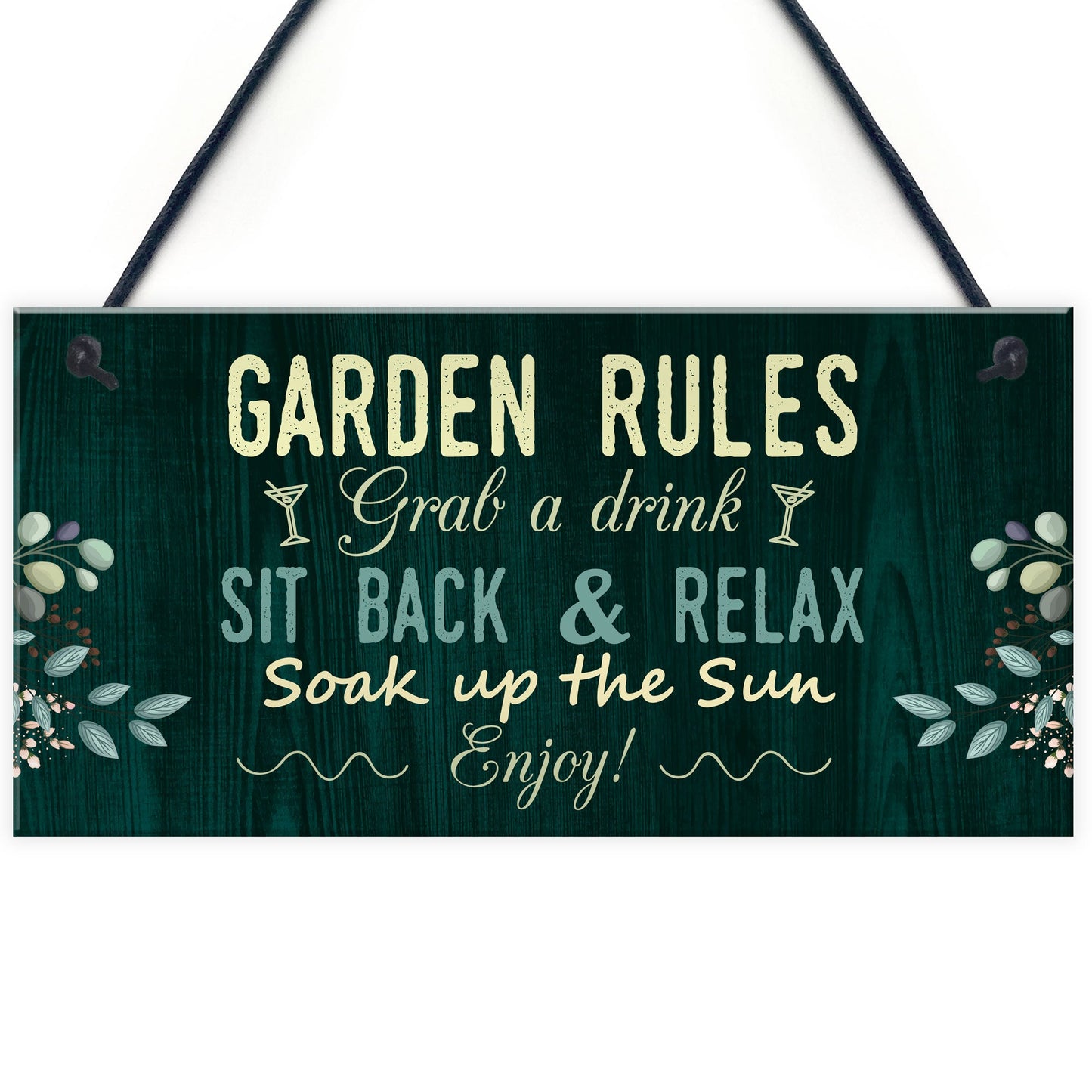 Garden Signs And Plaques Hanging Wall Door Sign Shabby Outside