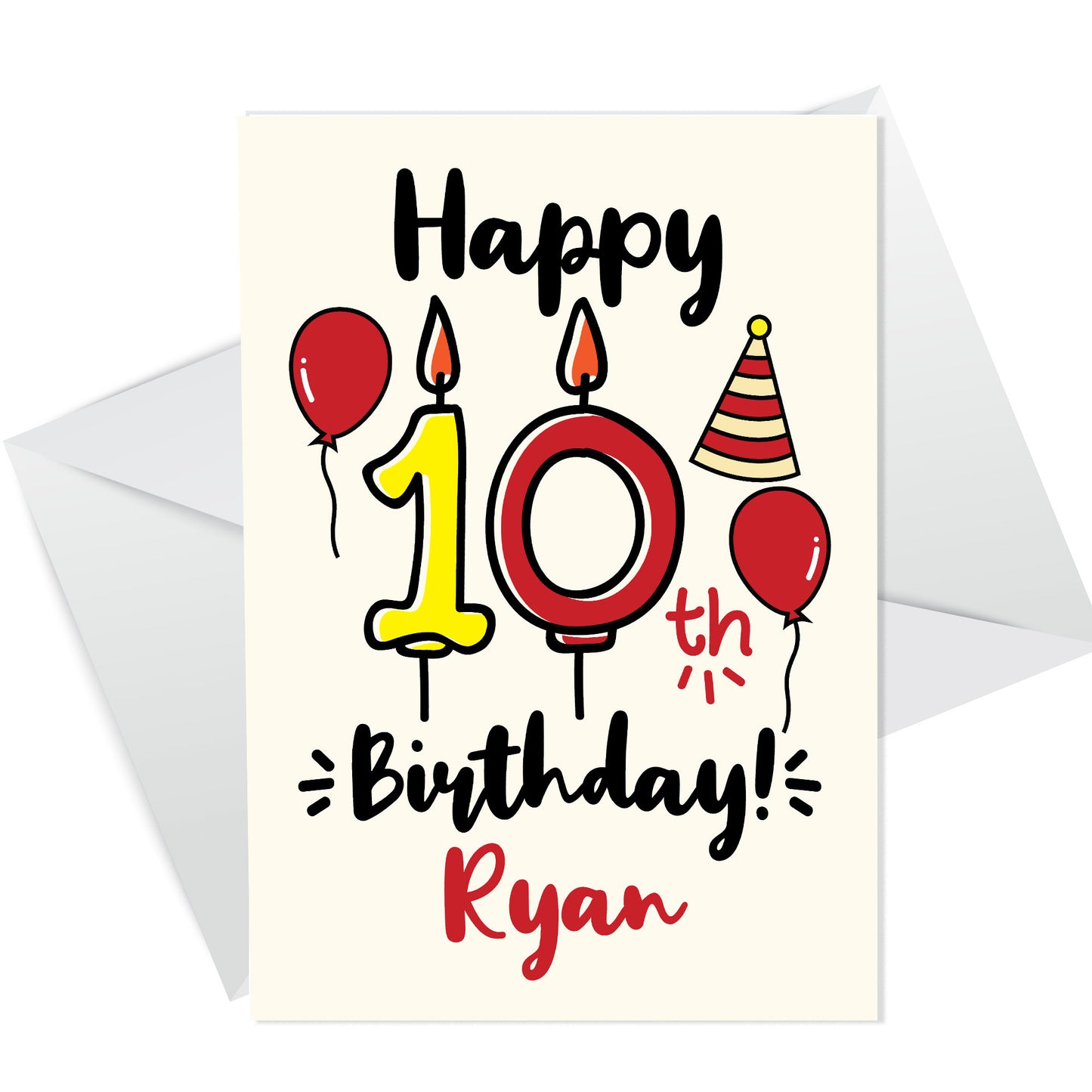 10th Birthday Card Boy Girl Personalised Card For Son Daughter